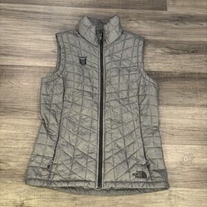 The North Face Thermoball Eco Puffer Vest Light Gray Quilted Women's Small